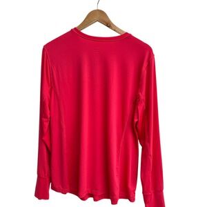 Beyond Scrubs AthleticTop‎ Pink Yoga Long Sleeve Activewear Comfort Fit XL NWOT